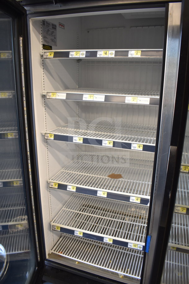 2018 True GDM-72F-HC Commercial 3 Door Reach-In Freezer, shelves shown, 115V, 1 Phase, used condition.