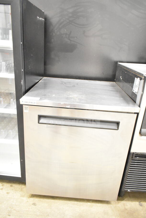 2023 Delfield 406P-STAR2 undercounter cooler, stainless steel, single door, 115 volts, 1 phase, good condition.