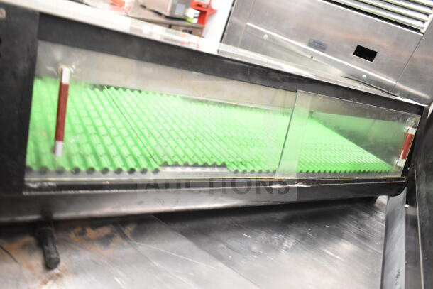 Emperor's Select 478CSD53HC countertop sushi display case in good condition, green interior, glass front, 115V, 1 Phase.