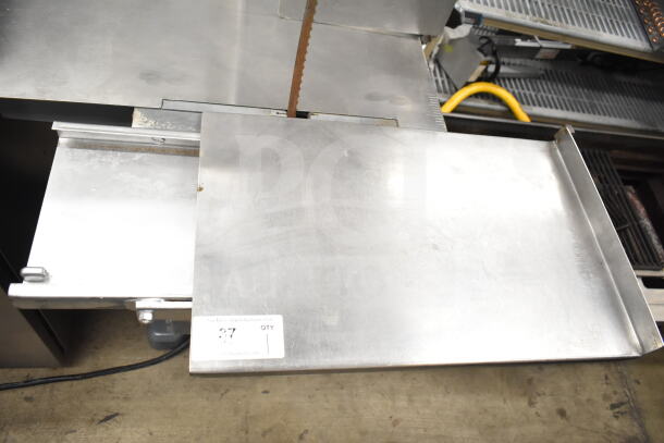 Biro 33 Commercial Floor Style Meat Saw, used condition, stainless steel, features visible blade, auction tag indicates item #37.