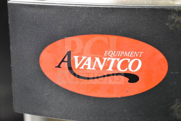 Avantco C10 Commercial Coffee Machine, 120V, 1 Phase. Features Avantco label. Suitable for countertop use.