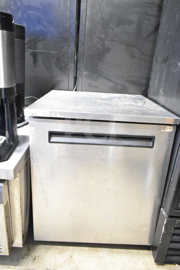 Delfield commercial single door undercounter cooler, stainless steel, 115V, 1 phase, in good condition.