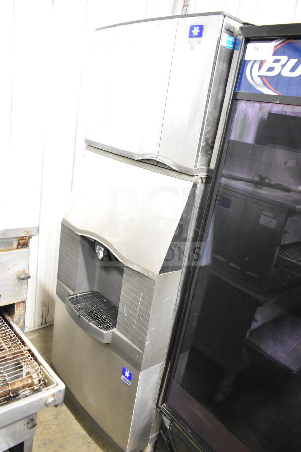 Manitowoc SD0452A ice head on SPA310 dispenser, 115 volts, 1 phase, stainless steel, commercial use.