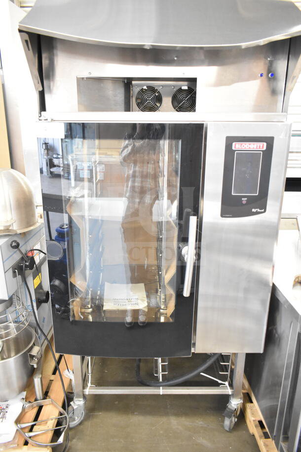 Brand new 2018 Blodgett BLCT-101H electric combi convection oven with hood; 208 Volts, 3 Phase; minor scratches.