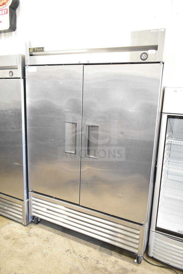 True T-49F Commercial 2 Door Reach In Freezer, stainless steel, 115 Volts, 1 Phase, excellent condition.