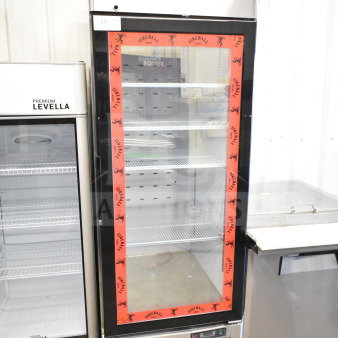 2017 North American A1GDF-GR Single Door Reach-In Freezer Merchandiser, 115V, 1 Phase. Glass door, labeled "Fireball."