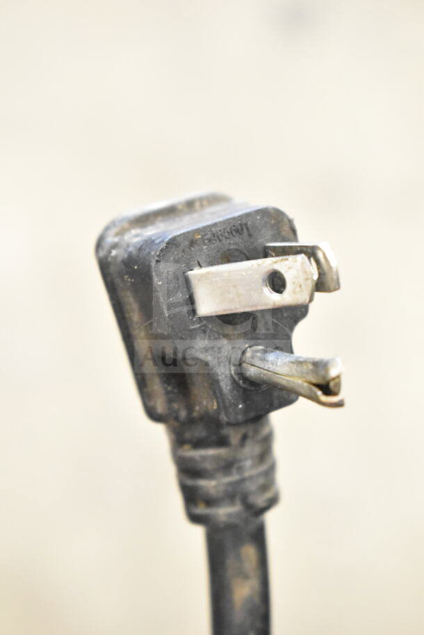 Close-up of a power plug from the 2017 North American A1GDF-GR Reach-In Freezer, 115 Volts, 1 Phase.