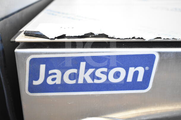 2022 Jackson DISHSTAR HT-E undercounter dishwasher, 208/230 volts, 1 phase, commercial use, visible Jackson logo.