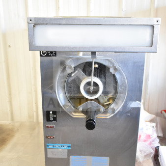 Taylor 383-27 commercial beverage machine, stainless steel, single flavor, 208-230V, 1 phase, with controls and labels.