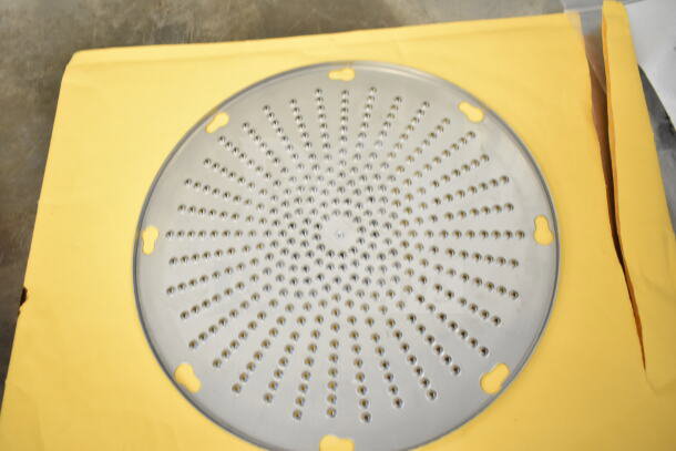 Metal grater blade, new condition, part of a 3-item lot with stacking clip kit and bag sealer tape.