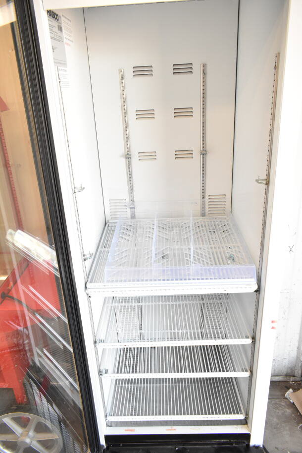 2019 Habco SE18 single door cooler merchandiser, 115V, excellent condition, adjustable shelves, glass door.