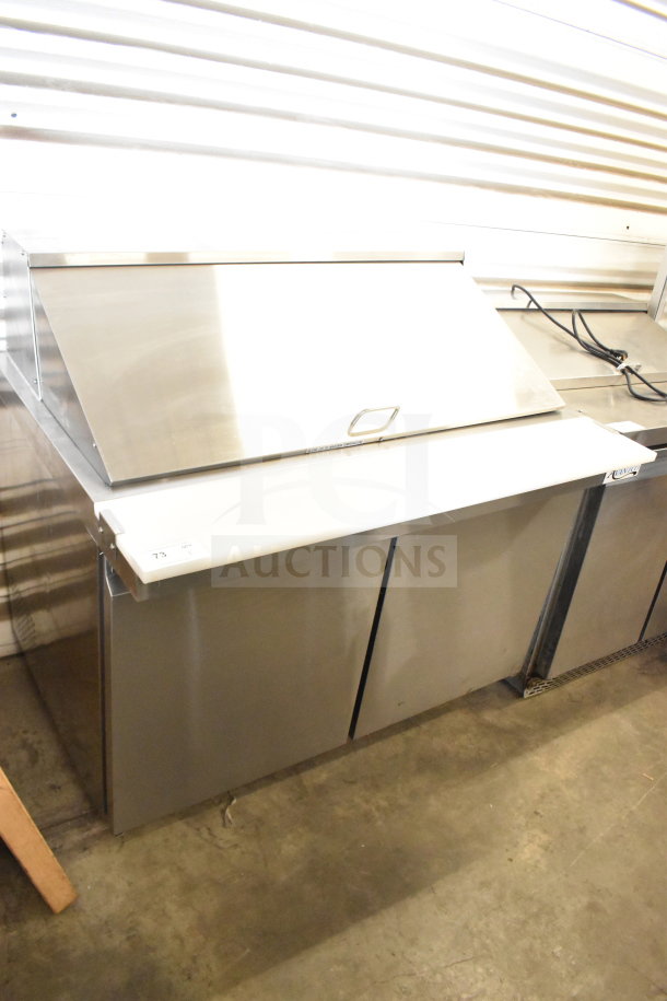 2025 Avantco 178SSPT48MHC commercial sandwich salad prep table with Bain Marie mega top, stainless steel, 115V, 1 Phase.
