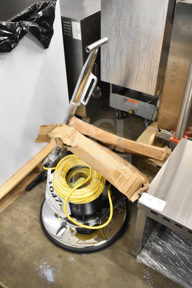 Brand new Lavex 978LAVP20A 20" rotary floor cleaner, single speed, 175 RPM. Features some packaging damage.