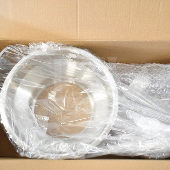 2 new Choice 407FM2 stainless steel rotary food mills in box, 2 qt. capacity, includes 3 sieves, scratch and dent.