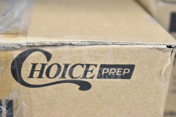 Choice 407FM2 rotary food mill, stainless steel, 2 Qt. capacity, 3 sieves, new with scratch and dent, in original packaging.