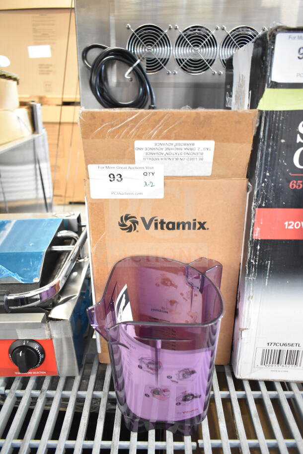 Brand new Vitamix 60047 Advance 32 oz. purple Tritan™ copolyester blender jar. Includes original packaging.
