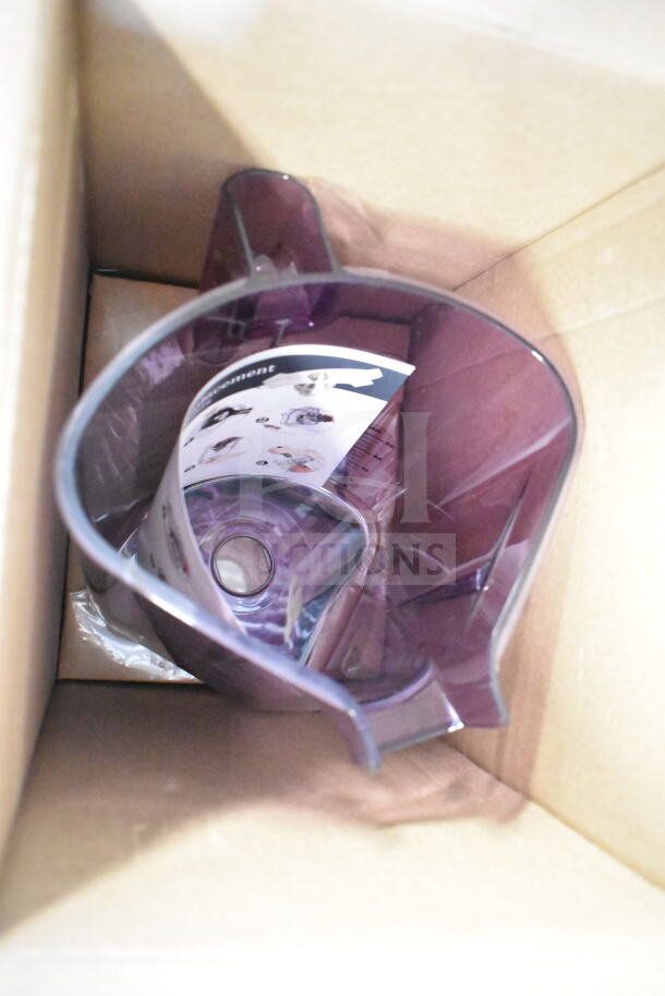 2 brand new Vitamix 60047 Advance 32 oz. purple Tritan™ blender jars, scratch and dent, in box, with instruction manual.