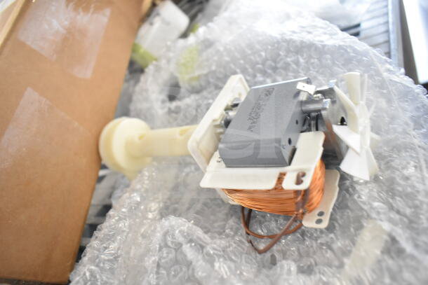 Brand new Ice-O-Matic 9041059-101 OEM Water Regulators and Scotsman A32588-020 Pumps, in original packaging, scratch and dent condition.