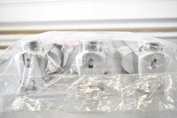 4-item lot including Zumex 07902 shredder disc, Lincoln CK11010005780 control board, Dispenser Amenities 36334 soap dispenser, and Vollrath 354486-1 pusher head. All items are new in package.