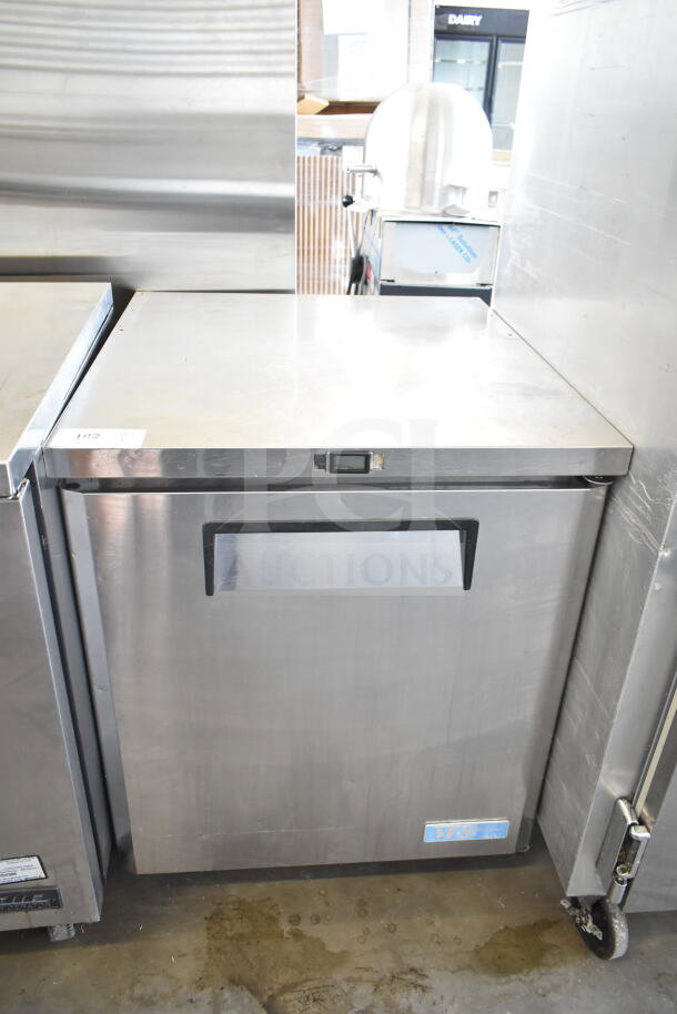 Turbo Air MUF-28 single door undercounter freezer, commercial grade, 115V, 1 phase, stainless steel, good condition.