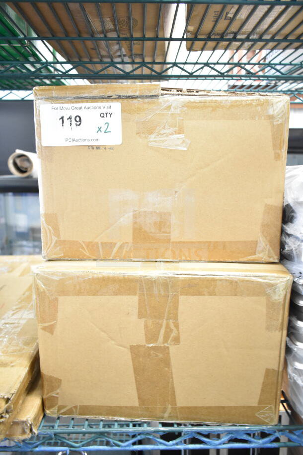 Two brand new boxes of ServSense 651FLT6HLDR six-hole stainless steel flatware organizers, marked "x2" on the label.
