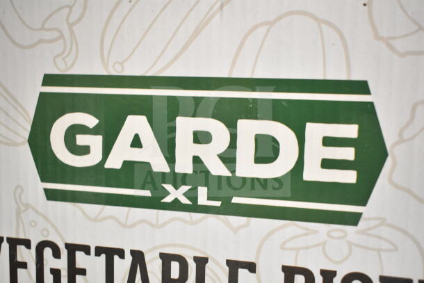 "New Garde XL XLDC38 3/8" heavy-duty vegetable dicer box. Green Garde XL logo on white background."