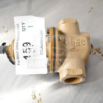 Watts LFN250B Pressure Regulator, bronze, excellent condition, visible model markings, auction tag with "159" and "QTY 1".