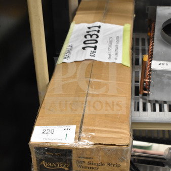 Brand new Avantco 36" Strip Warmer with adjustable control in original scratch and dent packaging. 120V, 1 Phase.