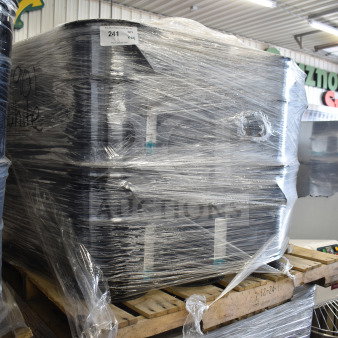 24 five-gallon barrels of ProGuard White S-901, shrink-wrapped on pallets, quantity label visible, suitable for industrial use.