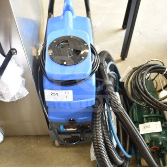 Brand new Lavex 842HT32ST4 heated spot extractor, 3-gallon, 55 PSI, with 15' hoses and 4" stainless steel tool. Scratch and dent.