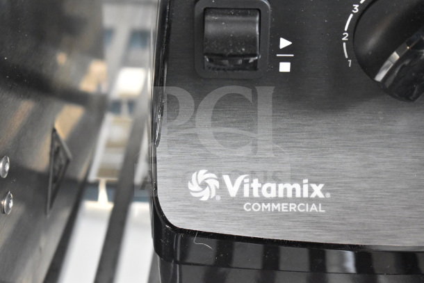 VitaMix VM0100A black blender, 2.3 hp, model VM0100A; new with minor scratches. Features 48 oz. container, 120V, 1 phase.