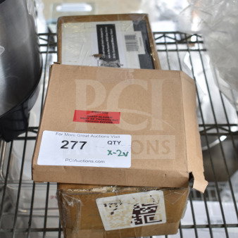 Two brand new scratch and dent Avantco 177MX20HOOK stainless steel dough hooks for 20 Qt. mixer, in original packaging.
