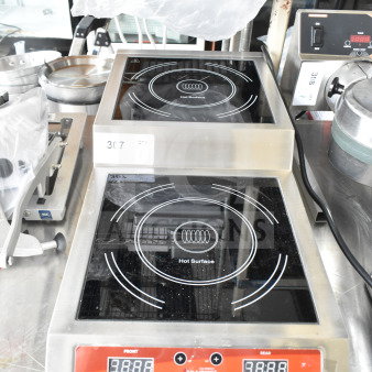 BRAND NEW SCRATCH AND DENT! 2025 Avantco 177IC35SU Double Countertop Step-Up Induction Range / Cooker - 208-240 Volts, 1 Phase.