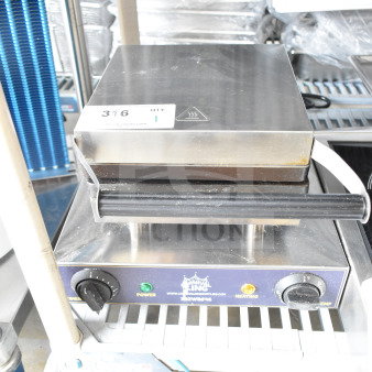 BRAND NEW Carnival King 382WBS46 Brussels Waffle Maker with Timer, 120V, 1 Phase, visible scratch, dent, sturdy build.