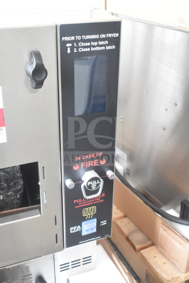 2024 Perfect Fry PFC730 semi-automatic ventless countertop deep fryer, 240 volts, 3 phase, scratch and dent condition.