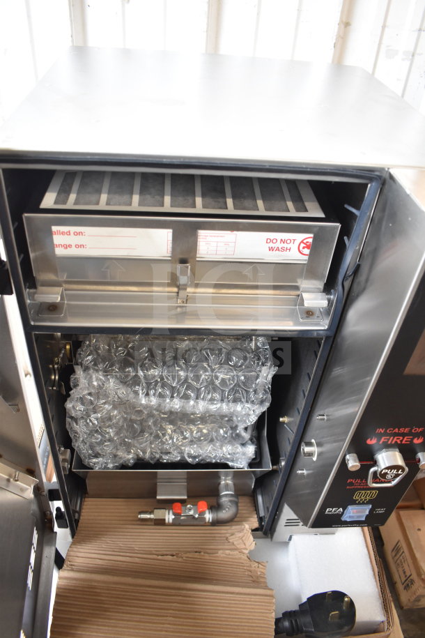 Brand new Perfect Fry PFA730 ventless countertop deep fryer, 240V, 3-phase. Features include scratch and dent condition.