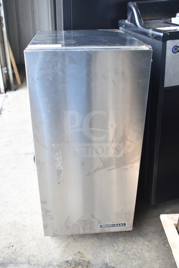 2025 Hoshizaki AM-50BAK undercounter ice machine, stainless steel finish, with 27 lb. bin, 54 lb. capacity, 115V.