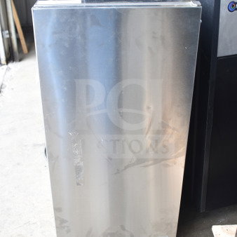 2025 Hoshizaki AM-50BAK undercounter ice machine, stainless steel finish, with 27 lb. bin, 54 lb. capacity, 115V.