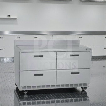 Delfield STD4460NP stainless steel 60" worktop refrigerator with 4 drawers, 18.3 cu. ft., premium condition, NSF listed.