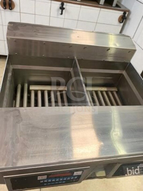 Ultrafryer Systems UltraGold 78" gas deep fryer, model B-P20-18-4-UC_NAT; features 4 fry tanks, UltraClear filtration, ENERGY STAR®, NSF/CSA listed. Fully tested.