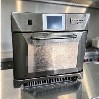 Merrychef eikon e4 high-speed oven, 208/240V, stainless steel, touchscreen, exceptional condition, fully tested.