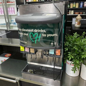 Tractor Beverage multi-flavor juice dispenser, model TRC-M-JCE-0023, 115V, pristine condition, fully tested.