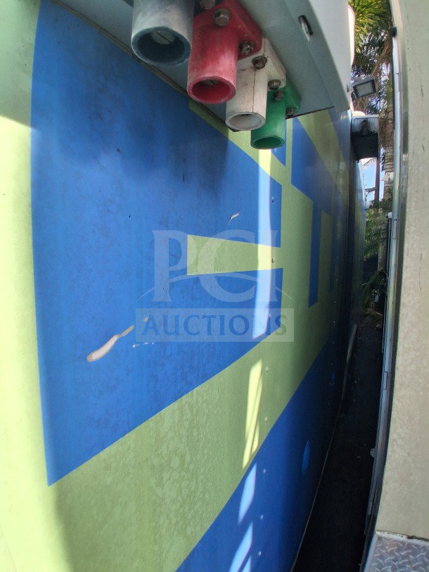 2020 Diamond Cargo Custom 24' Mobile Kitchen; sleek blue exterior, Pitco fryers, commercial griddle, stainless interior.