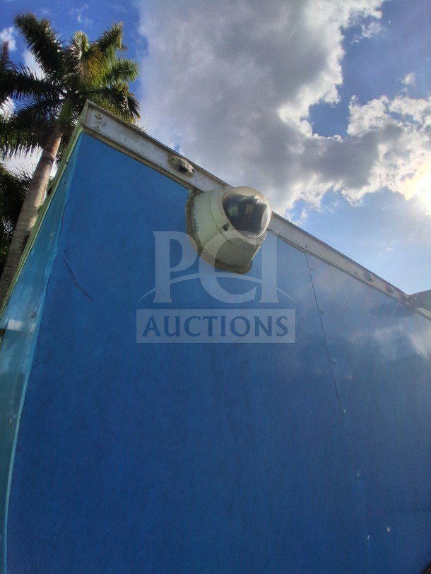 2020 Diamond Cargo 24' Custom Mobile Kitchen, sleek blue exterior with visible security camera on upper corner.