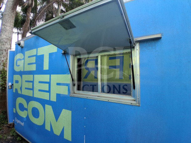 2020 Diamond Cargo 24' Custom Mobile Kitchen, blue wrap, window open. Professional-grade, VIN: 53NBE2429L1076062.