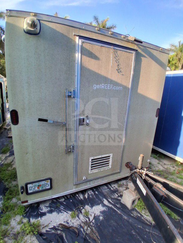 2020 Diamond Cargo 24' Custom Mobile Kitchen; beige and yellow wrap, stainless steel interior, Pitco fryers, Arctic Air package.