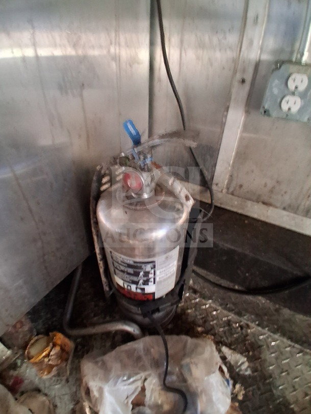 2020 Diamond Cargo 24' Mobile Kitchen with Pyro-Chem fire suppression system. Stainless steel interior, partial view.