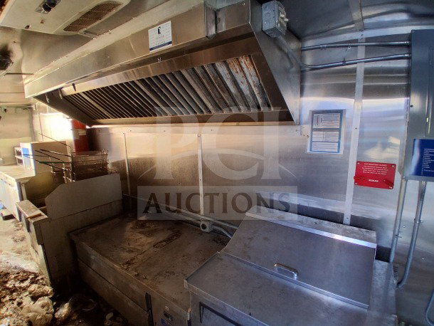 2020 Diamond Cargo 24' mobile kitchen with stainless interior, Pitco fryers, Arctic Air fridge, Pyro-Chem system.
