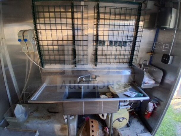 2020 Diamond Cargo 24' Custom Mobile Kitchen with stainless steel interior. Features Arctic Air Refrigeration, Pitco double fryers, and Pyro-Chem suppression.
