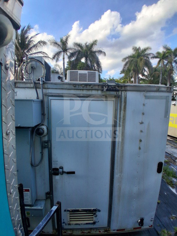 2019 Diamond Cargo 24' mobile kitchen trailer, exterior view. Requires deep clean. Features heavy-duty equipment.